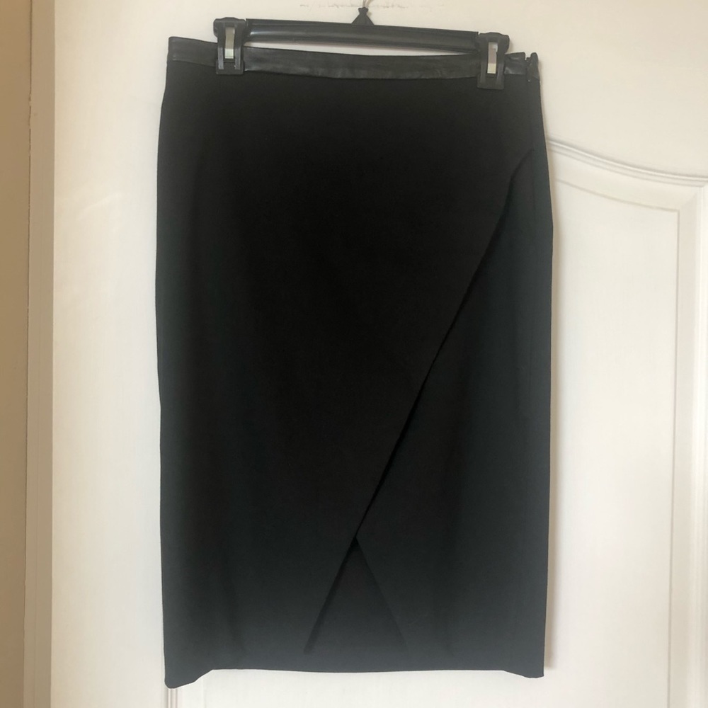 New 1. State Black Wrap Midi Skirt